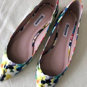 Dune London Multicolor Hydie Patent Point Flats